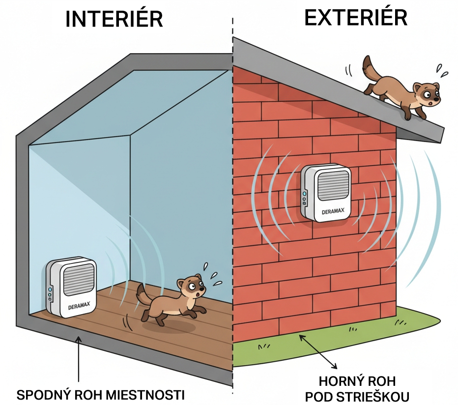 deramax plašič oidpuzuovač na škůdce kuny umístění AI SK evtech_cz